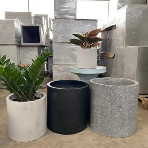 Chậu Trụ Tròn Đá Mài 40